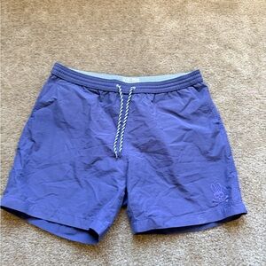 Psycho Bunny Blue Swim Trunks with embroidery logo sz L